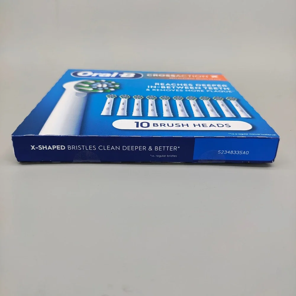 Oral-B CrossAction X Replacement Electric Toothbrush Heads 10 Count White